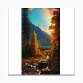 Sunset In The Mountains 21 Canvas Print