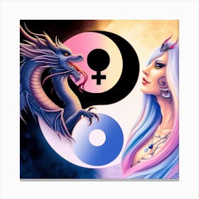 Yin Yang Woman Canvas Print