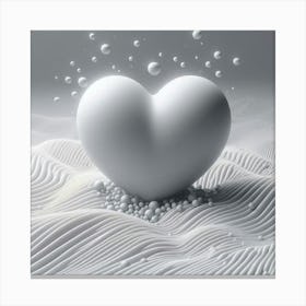 Heart In The Sand Canvas Print