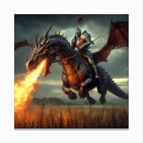 Dragon flame Canvas Print