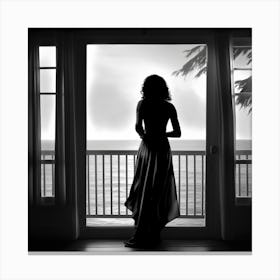 Silhouette Of A Woman 9 Canvas Print