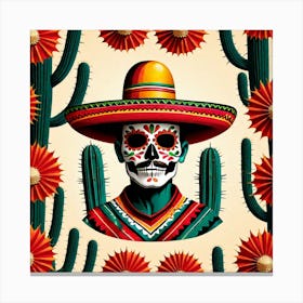 Mexican Skull 18 Canvas Print