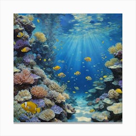 The Magic of the Ocean's Rainbow Coral Reef Canvas Print