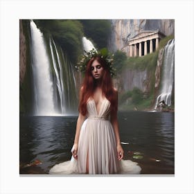 Aphrodite in a pond Canvas Print