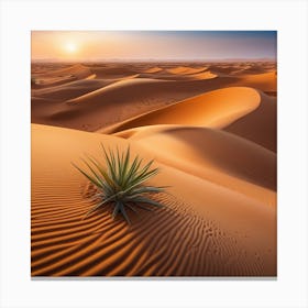 Sunset In The Desert 3 Canvas Print