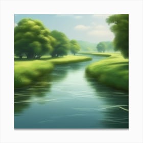 River In The Grass 15 Canvas Print