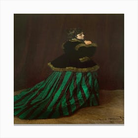 Camille (The Woman In The Green Dress) (1866) Canvas Print