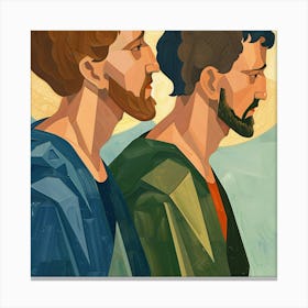 Jesus And John Canvas Print