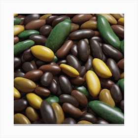 Chocolate And Green Beans Canvas Print