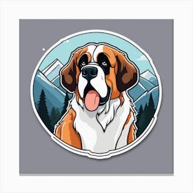 St Bernard Dog 101 Canvas Print