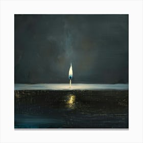 Candle In The Dark 3 Canvas Print