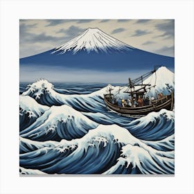 A Mesmerizing The Great Wave 4 Canvas Print