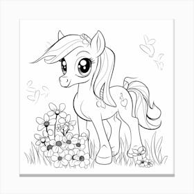My Little Pony Coloring Pages Canvas Print