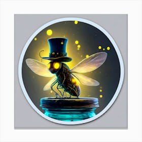 Bee In A Jar Canvas Print