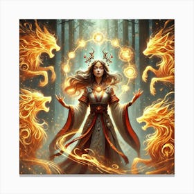 Priestess Kaida Elemental Communion Canvas Print