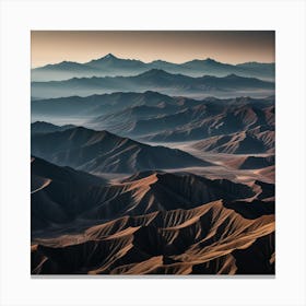 Montes Color Marron Canvas Print