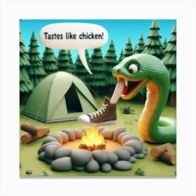 Tastes like chicken 3 Canvas Print