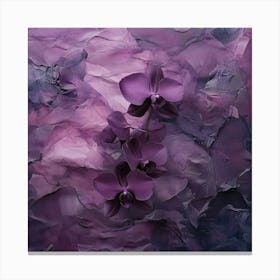 Purple Orchids On A Purple Background Canvas Print