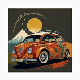 Volkswagen Beetle - Moon Glow Energy auras Canvas Print