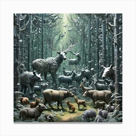 Engineered Forest 2 Canvas Print