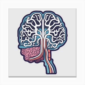Human Brain Illustration 3 Canvas Print