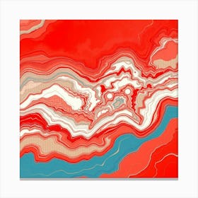 Abstract Red And Blue Canvas Print