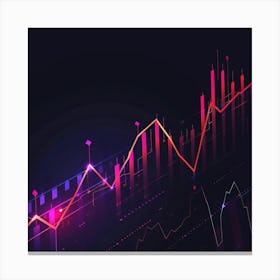 A Stock Market Graph Vector Design Illustration 1718663883 3 Canvas Print