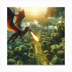 Dragon In The Jungle Canvas Print