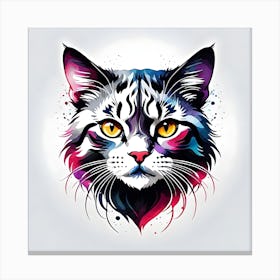 Cat Head Canvas Print