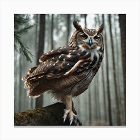 Owl In The Forest 1 Canvas Print