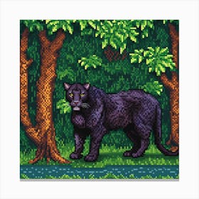 Panther In The Jungle 1 Canvas Print
