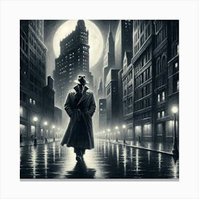 Man In A Trenchcoat Canvas Print