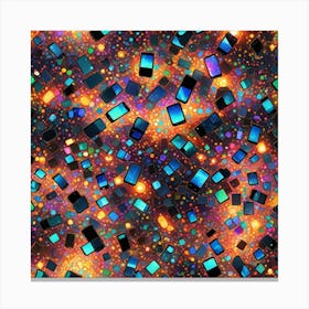 Abstract Background Of Mobile Phones Canvas Print