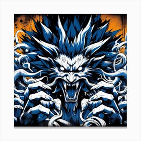 Monster Japanese Style Canvas Print