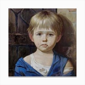Boy In Blue 1 Canvas Print