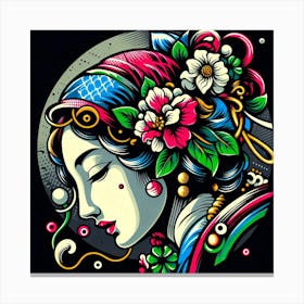 Exotic Beauty Artwork 60 Canvas Print