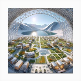 A Futuristic town 2 Canvas Print