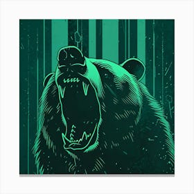 Bear Market Depictions With Dark Ominous Visuals Canvas Print