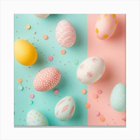 Easter Eggs Themed Banner Texture With Pastel Hues An 1718395394 2 Canvas Print