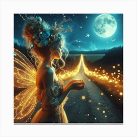 Fairy In The Night Canvas Print