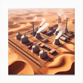 Power Plant In The Desert Canvas Print