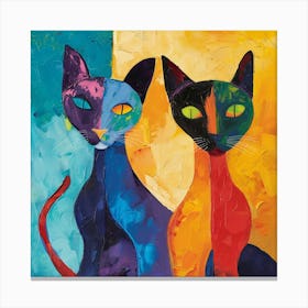 Kisha2849 Burmese Cats Colorful Picasso Style No Negative Space 10e9fa6f 3bc5 4218 864d 00e444c78be7 Canvas Print