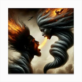 Adam And Eve Canvas Print