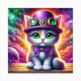 Steampunk Cat 4 Canvas Print