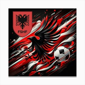 Albania National Football Team Logo Wall Art 22 Canvas Print