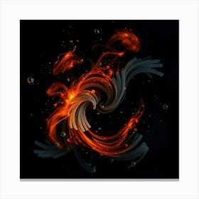 Fire Swirl Canvas Print