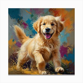 Golden Retriever Puppy Canvas Print