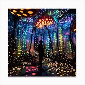 Man In A Mushroom Room Canvas Print