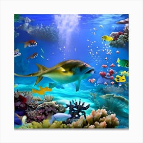 Fishes In The Ocean Canvas Print