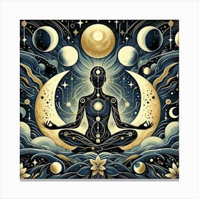 Yogi in meditation Canvas Print